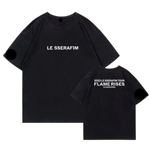 Gildan Other - LE SSERAFIM T Shirt Kpop TOUR FLAME RISES 2 sided